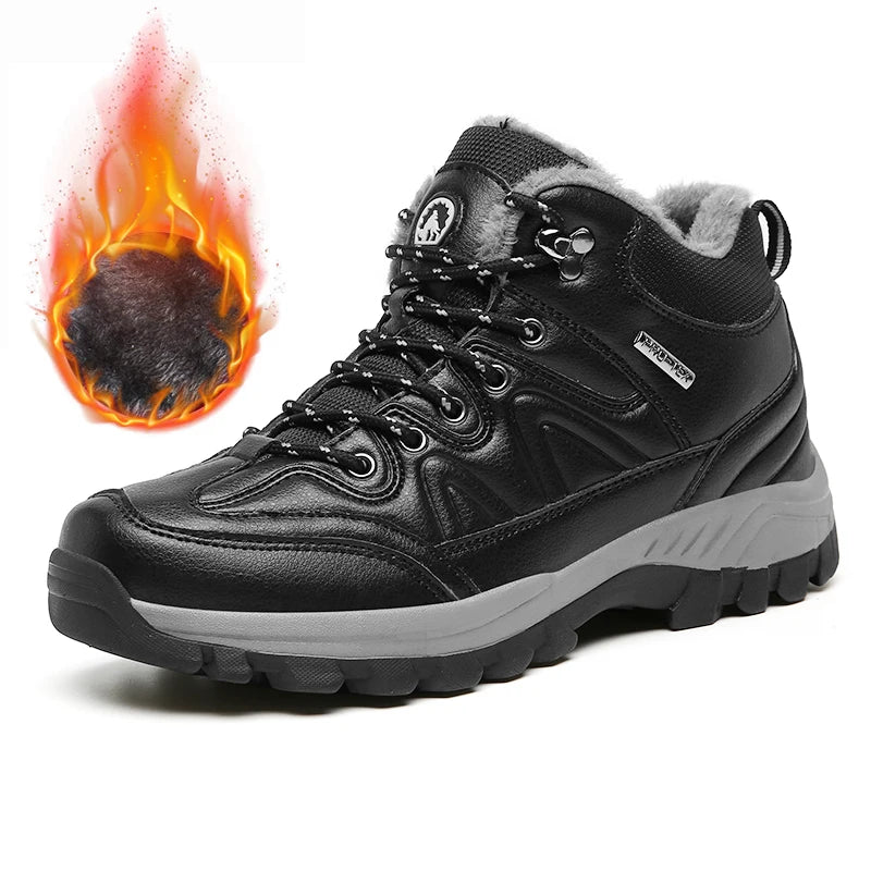 Men’s Waterproof Leather Winter Boots