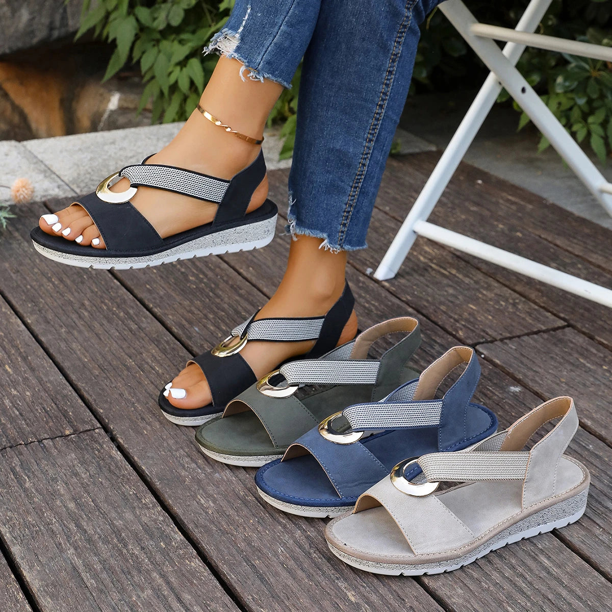 Sandales Femme Confortables Semelle Compensée