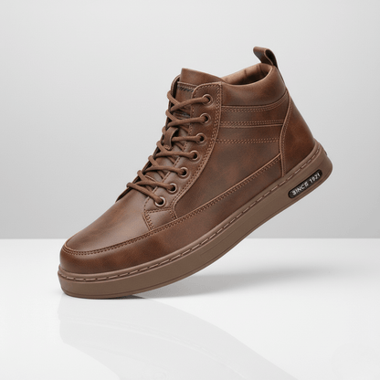 Bottes montantes décontractées en cuir pour hommes