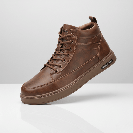 Bottes montantes décontractées en cuir pour hommes