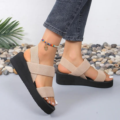 SummerStep™ Sandales Compensées Femme | Légèreté, Style & Confort Toute la Journée