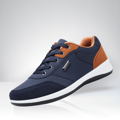 Men Waterproof Leather Walking Sneakers