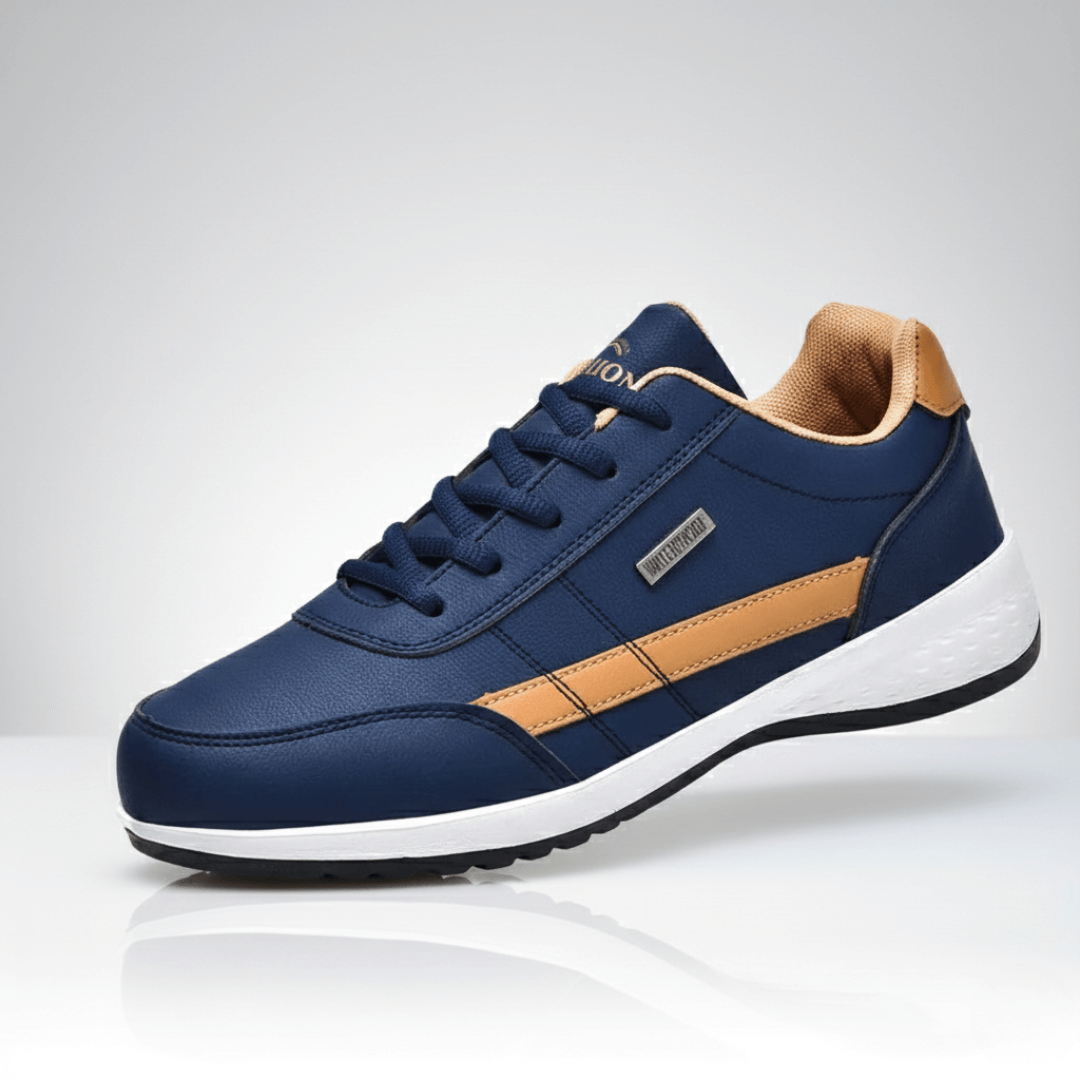 Men Waterproof Leather Walking Sneakers