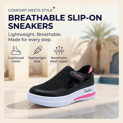 Women's Breathable Slip-On Sneakers | Orthopedic Comfort & Fashionable Style