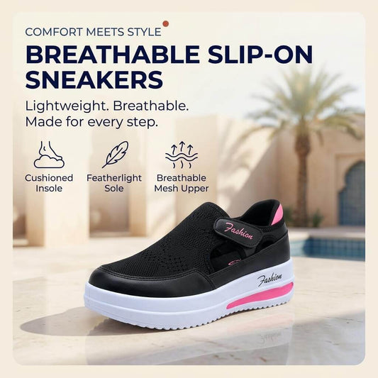 Women's Breathable Slip-On Sneakers | Orthopedic Comfort & Fashionable Style