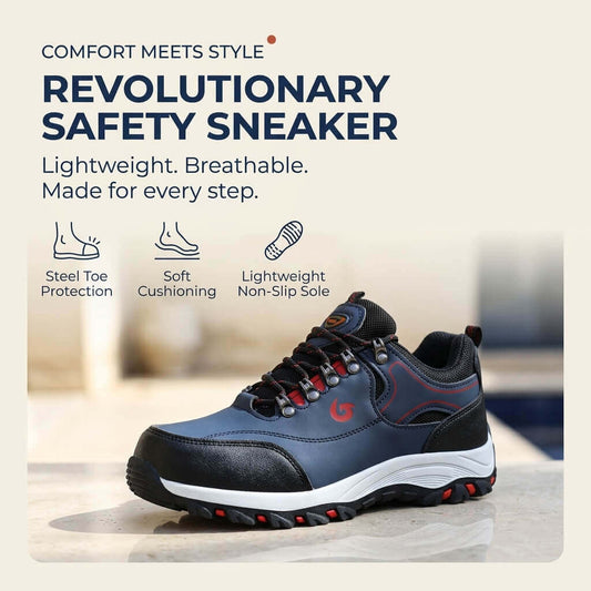Men's steel-toe safety shoes