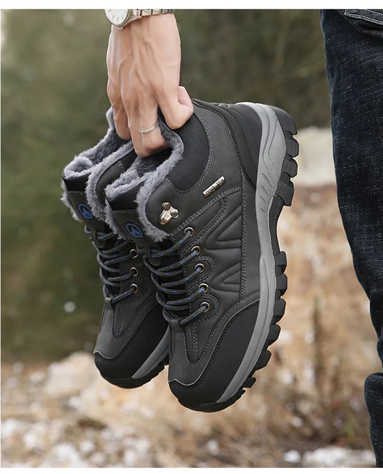 Men’s Waterproof Leather Winter Boots