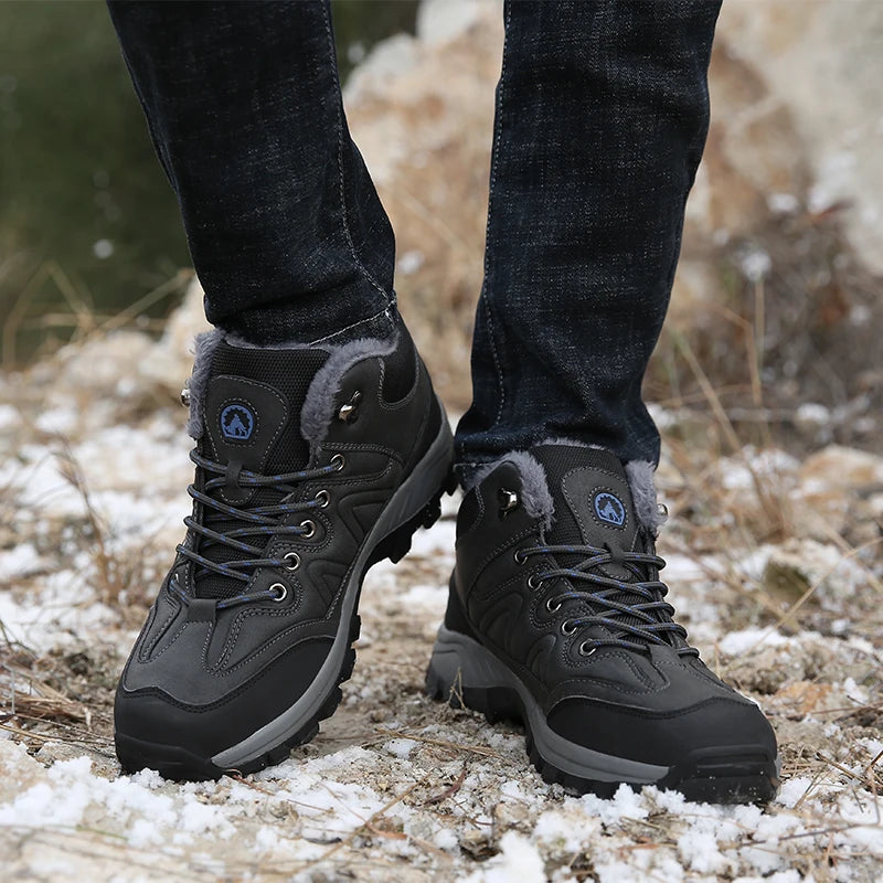 Men’s Waterproof Leather Winter Boots
