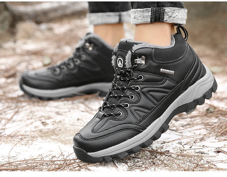 Men’s Waterproof Leather Winter Boots