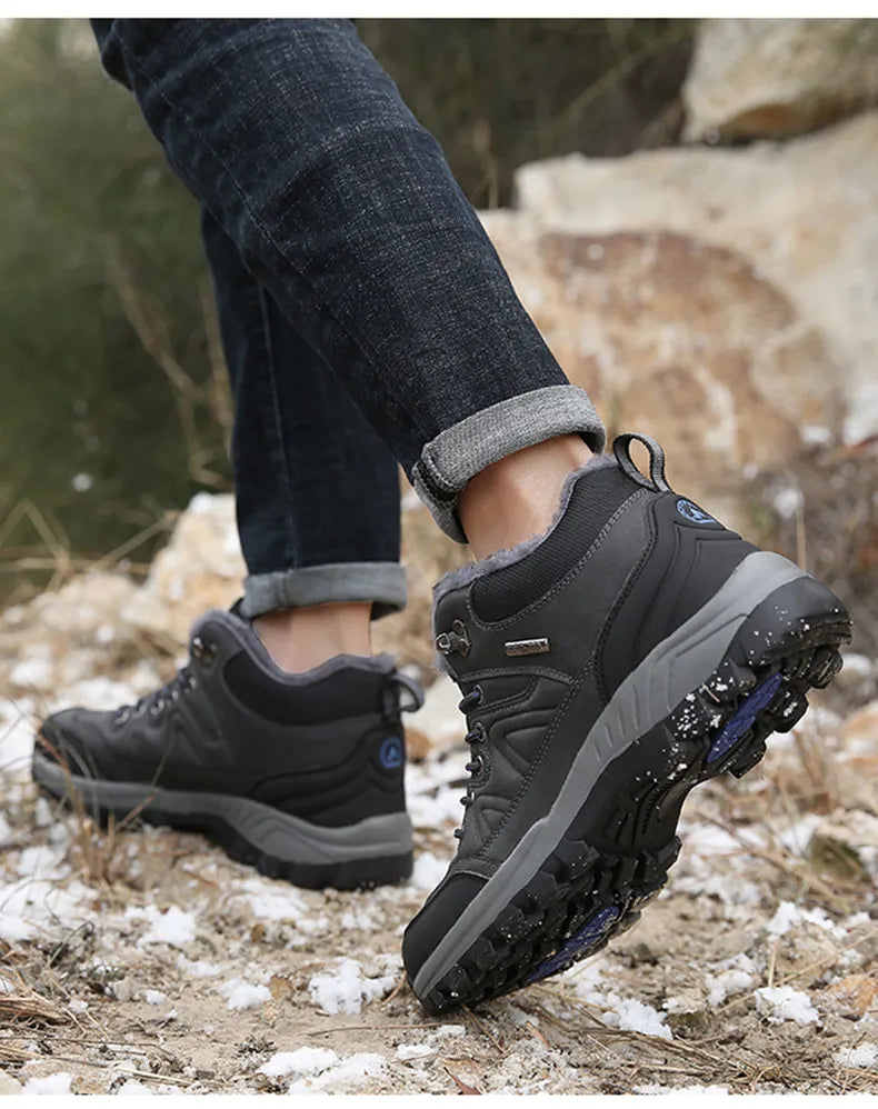 Men’s Waterproof Leather Winter Boots