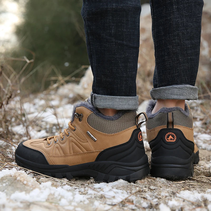 Men’s Waterproof Leather Winter Boots