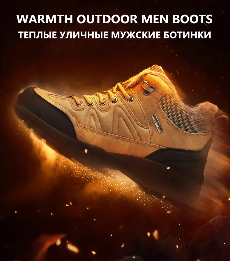 Men’s Waterproof Leather Winter Boots