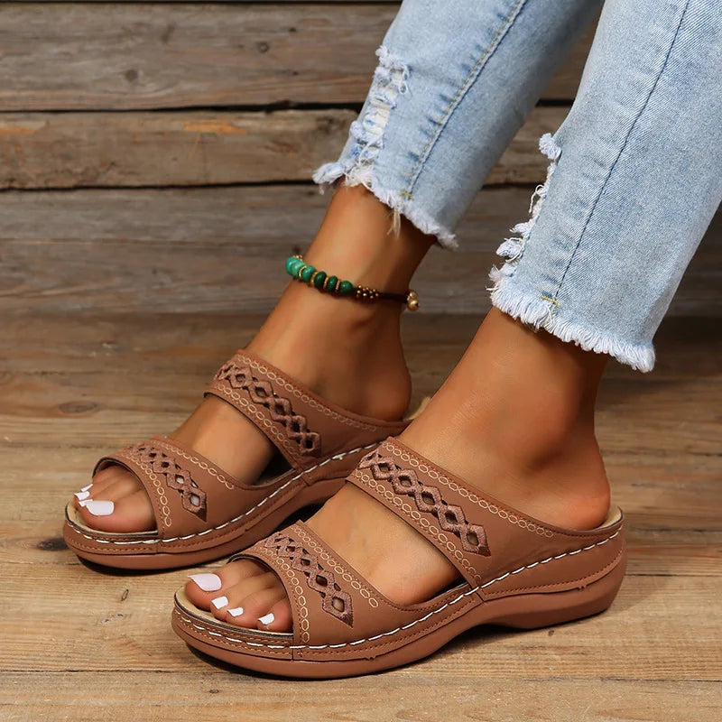 Customizable Women Sandals Orthopedic Slippers Open Toe Summer Shoes