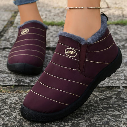 Women Fur-Lined Waterproof Ankle Boots