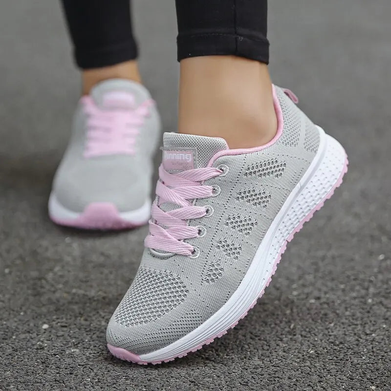 Stylish Breathable Casual Sneakers – Women’s Comfortable Flats