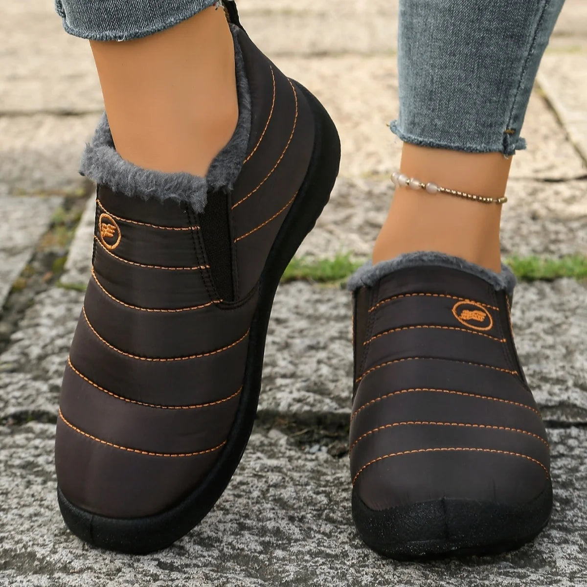 Women Fur-Lined Waterproof Ankle Boots