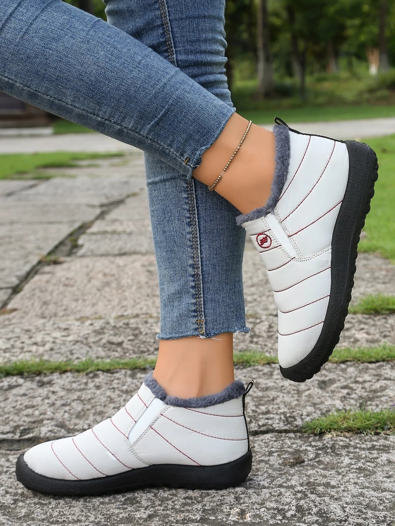 Women Fur-Lined Waterproof Ankle Boots