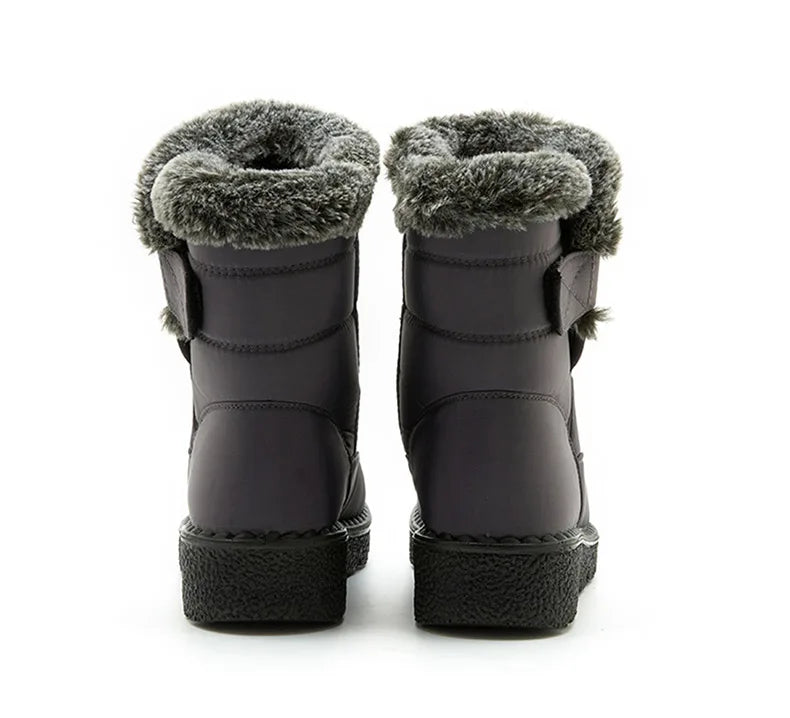 Women Waterproof Fur Snow Boots