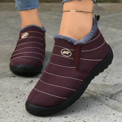 Women Fur-Lined Waterproof Ankle Boots