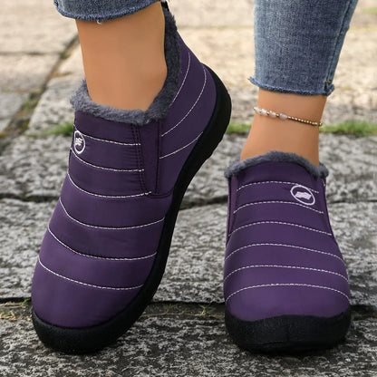 Women Fur-Lined Waterproof Ankle Boots