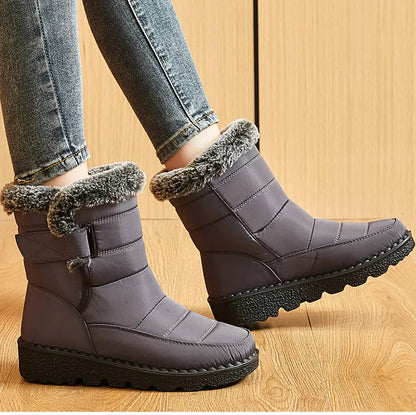 Women Waterproof Fur Snow Boots