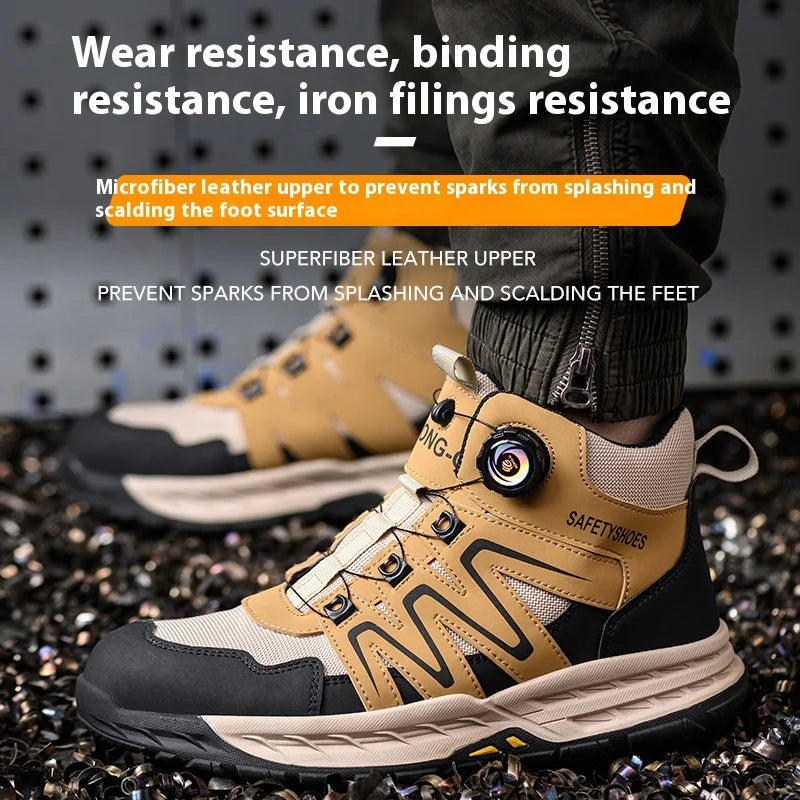 Bottes de travail tactiques à embout d'acier pour hommes