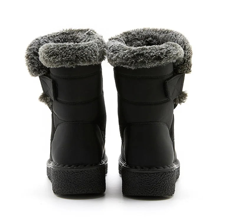 Women Waterproof Fur Snow Boots