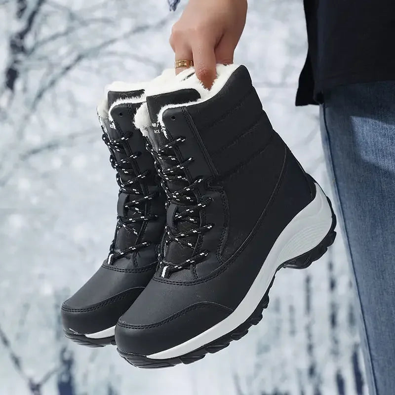 Women’s Winter Snow Boots – Warm Non-Slip Wedge Ankle Boots
