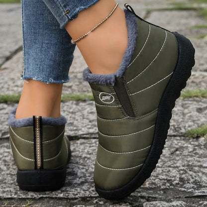 Women Fur-Lined Waterproof Ankle Boots