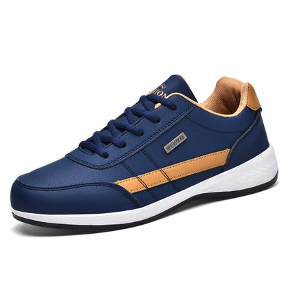 Men Waterproof Leather Walking Sneakers