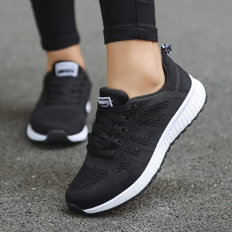 Stylish Breathable Casual Sneakers – Women’s Comfortable Flats