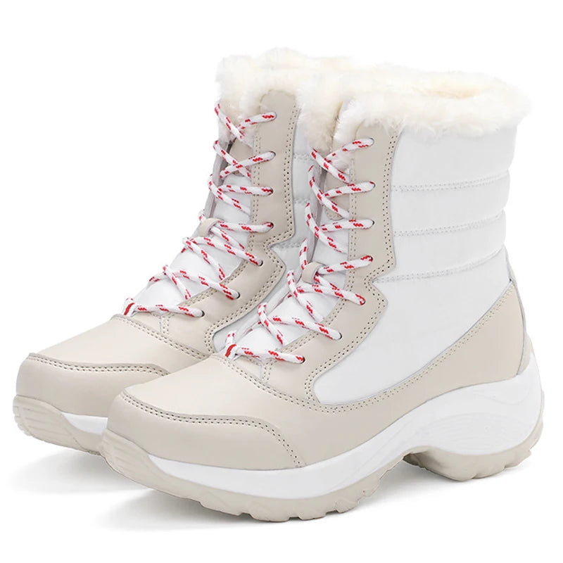 Women’s Winter Snow Boots – Warm Non-Slip Wedge Ankle Boots
