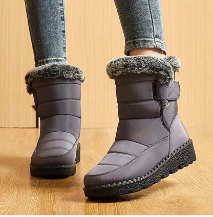 Women Waterproof Fur Snow Boots