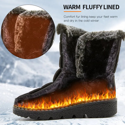 Women Waterproof Fur Snow Boots