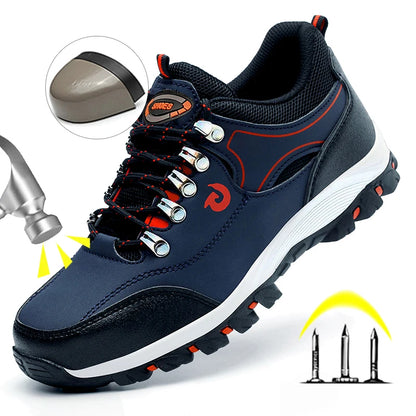 Men Steel Toe Safety Work Shoes