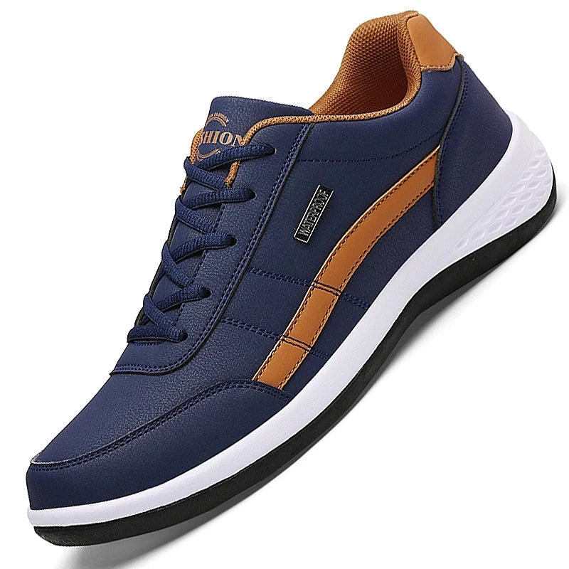 Men’s Leather Sneakers – Stylish &amp; Breathable Casual Shoes