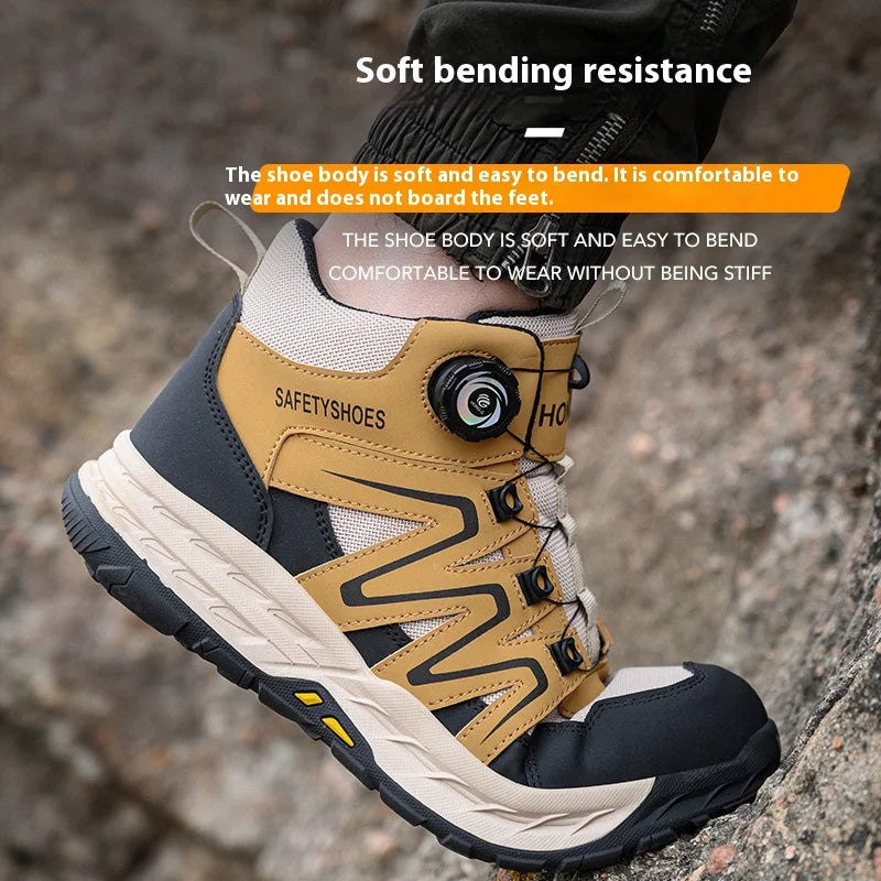 Bottes de travail tactiques à embout d'acier pour hommes