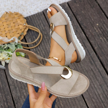 2025 Women Comfortable Platform Sandals Wedge Lightweight Sandals Summer Strap Casual Vacation Shoes Women Zapatos De Mujer