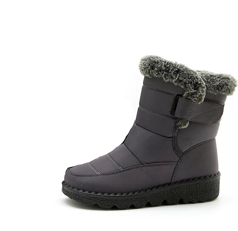 Women Waterproof Fur Snow Boots