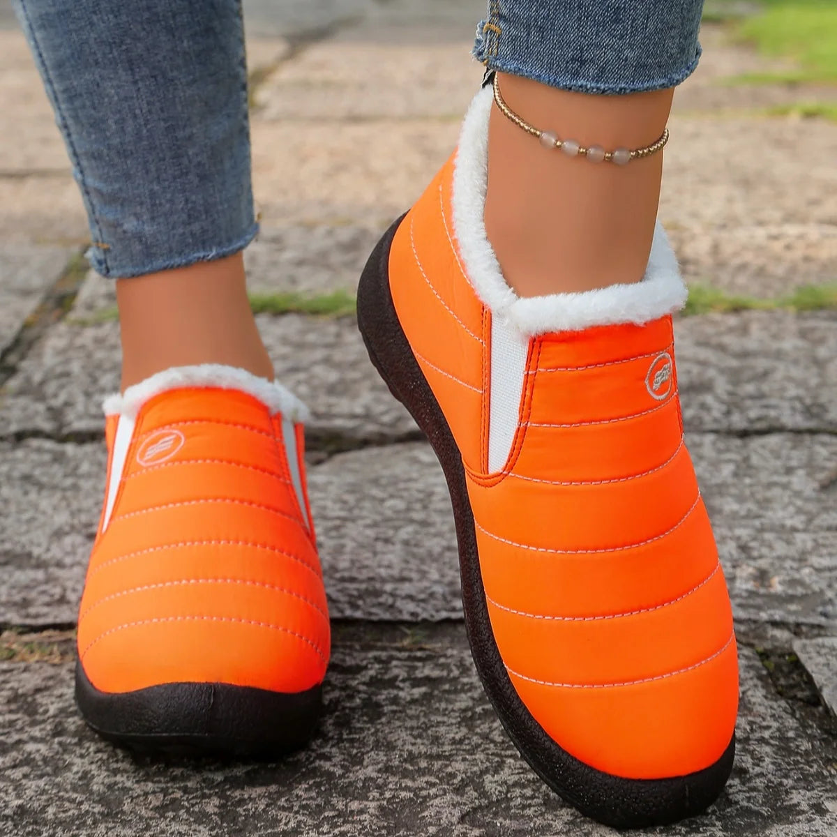 Women Fur-Lined Waterproof Ankle Boots