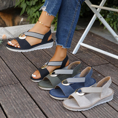 2025 Women Comfortable Platform Sandals Wedge Lightweight Sandals Summer Strap Casual Vacation Shoes Women Zapatos De Mujer