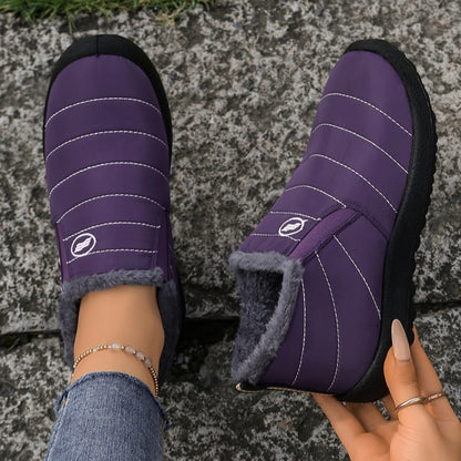 Women Fur-Lined Waterproof Ankle Boots