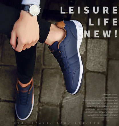 Men’s Leather Sneakers – Stylish &amp; Breathable Casual Shoes