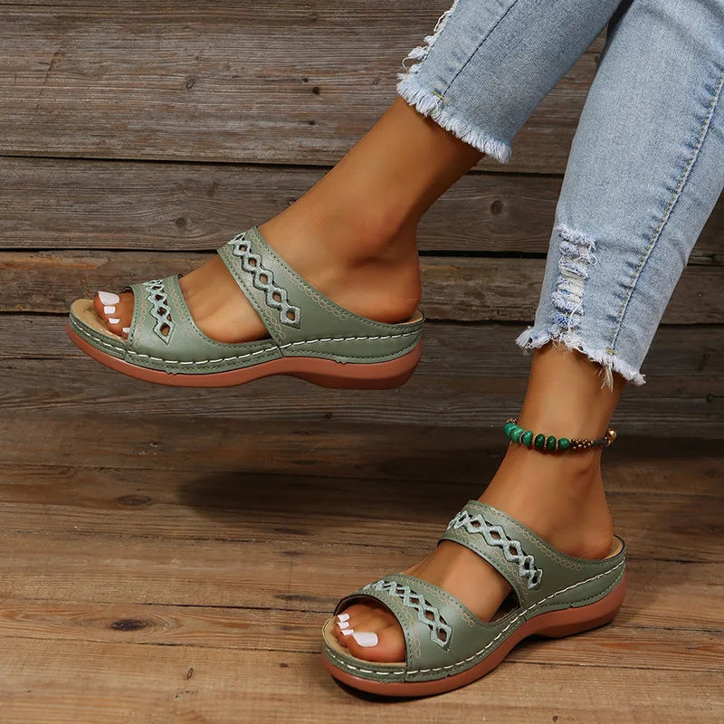 Customizable Women Sandals Orthopedic Slippers Open Toe Summer Shoes