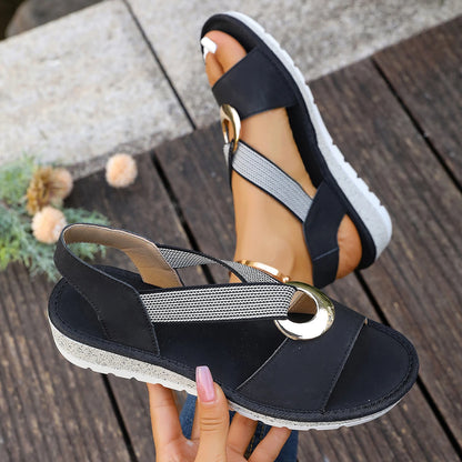 2025 Women Comfortable Platform Sandals Wedge Lightweight Sandals Summer Strap Casual Vacation Shoes Women Zapatos De Mujer
