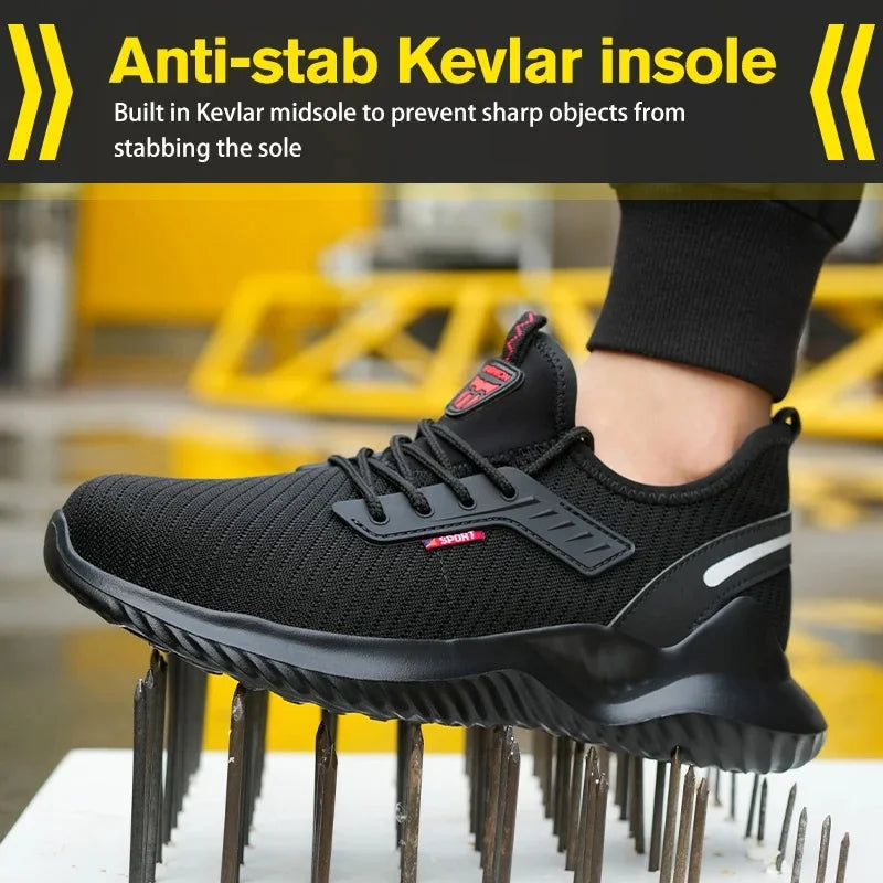 Baskets de sécurité à embout d'acier pour hommes – Bottes de travail anti-perforation