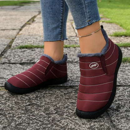 Women Fur-Lined Waterproof Ankle Boots