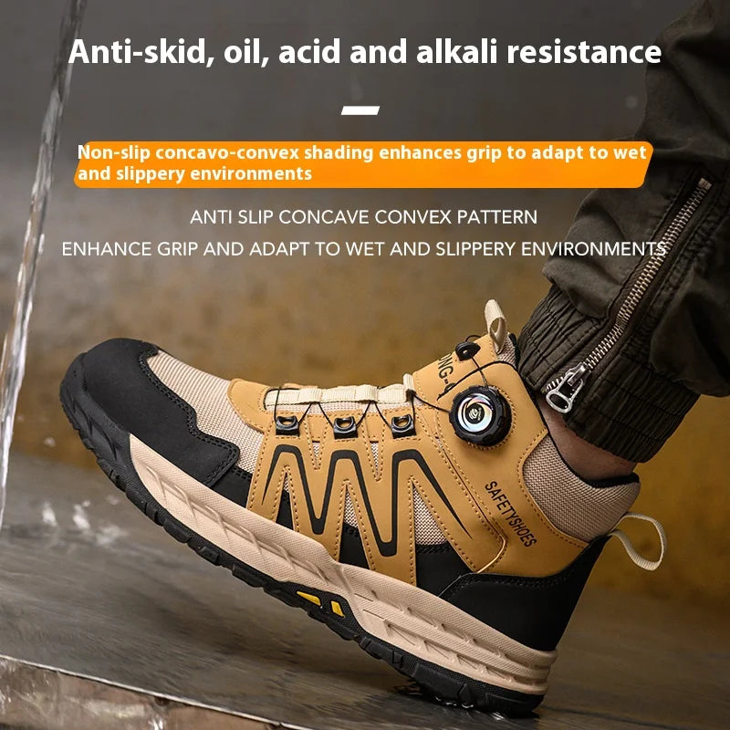Bottes de travail tactiques à embout d'acier pour hommes