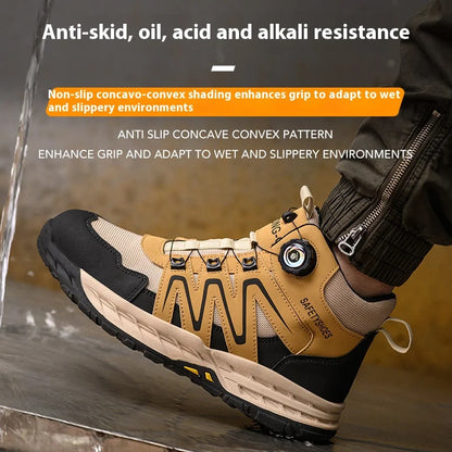 Bottes de travail tactiques à embout d'acier pour hommes