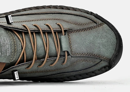 Men’s Handmade Leather Loafers – Breathable Casual Slip-On Shoes